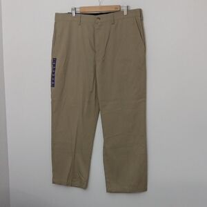 Croft & Barrow Pants Tan Men's Size 38 x 29 Chino Relaxed Fit Flat Front NEW